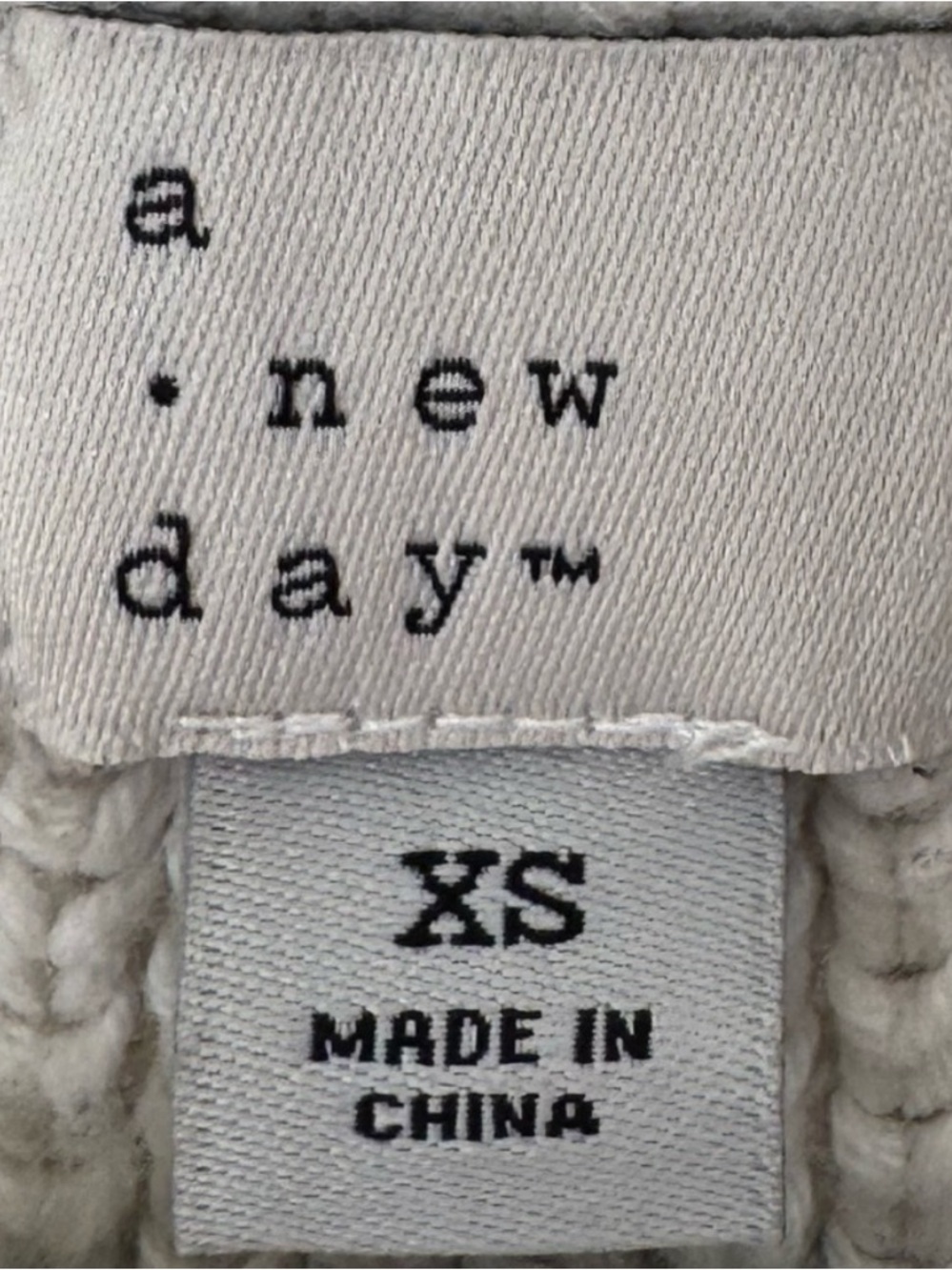 A New Day Striped Cropped Sweater XS Black White Knit Crewneck Pullover - Picture 5 of 7